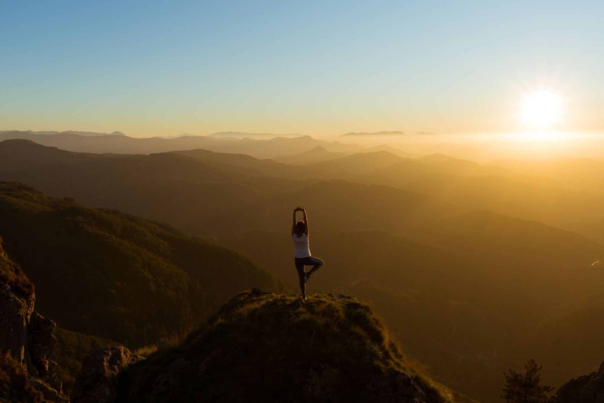 peaceful mountain view